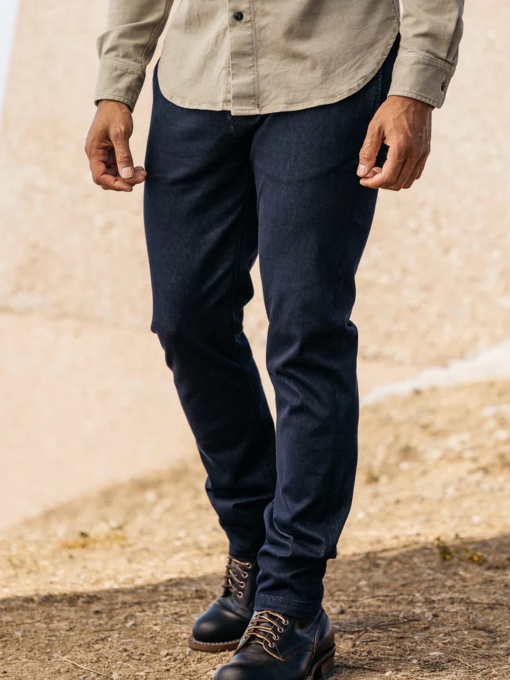 HIROSHI KATO The Axe Slim Chino - navy  Sz 36x 31.5 Men’s